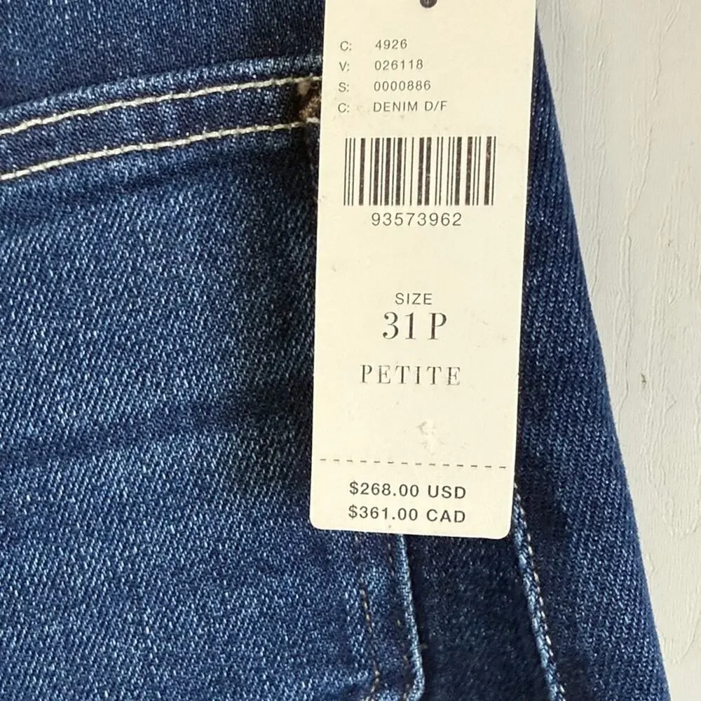NWT! MOTHER The Lil Rambler Patch Pocket High Waist Straight Leg Jeans size 31P - Picture 14 of 16